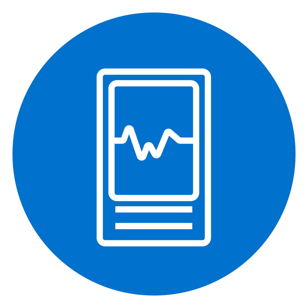 icon of a glucose monitor/phone