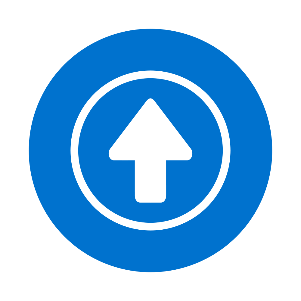 icon of up arrow in circle