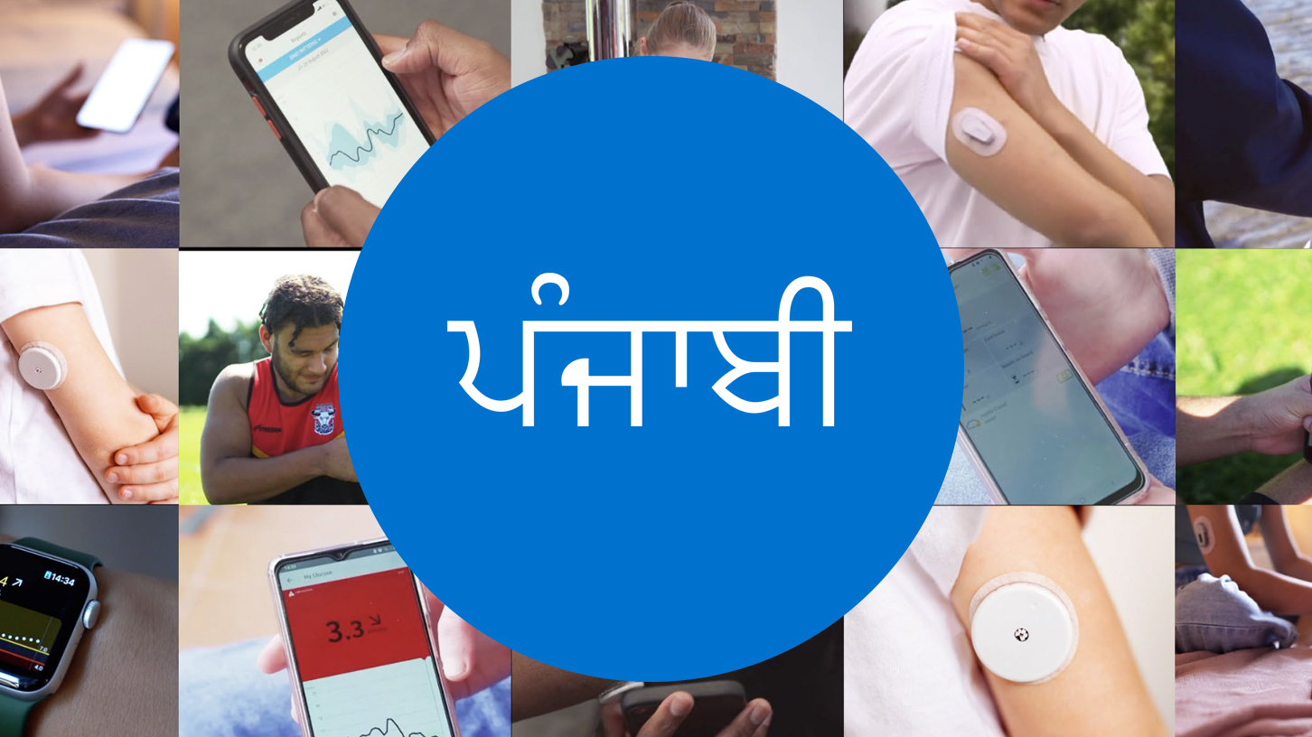 punjabi logo on a blue circle infront of a collage of people