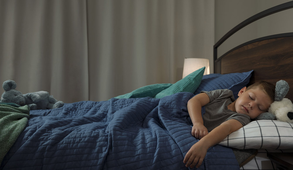 A child sleeping peacefully