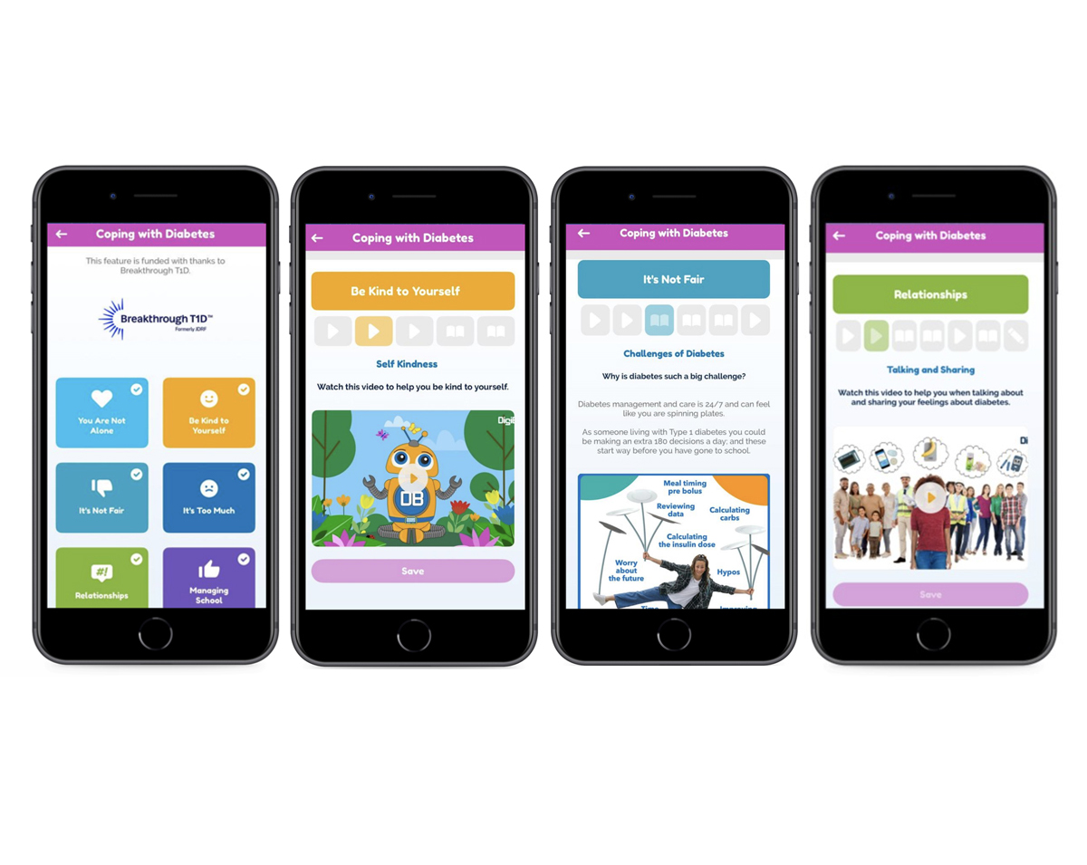 coping with diabetes phone screenshot examples