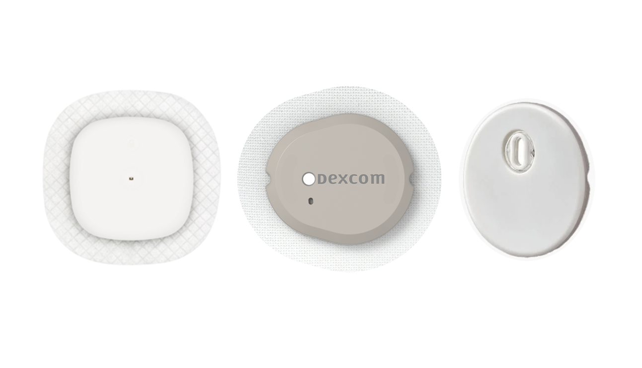 a selection of continuous glucose monitors