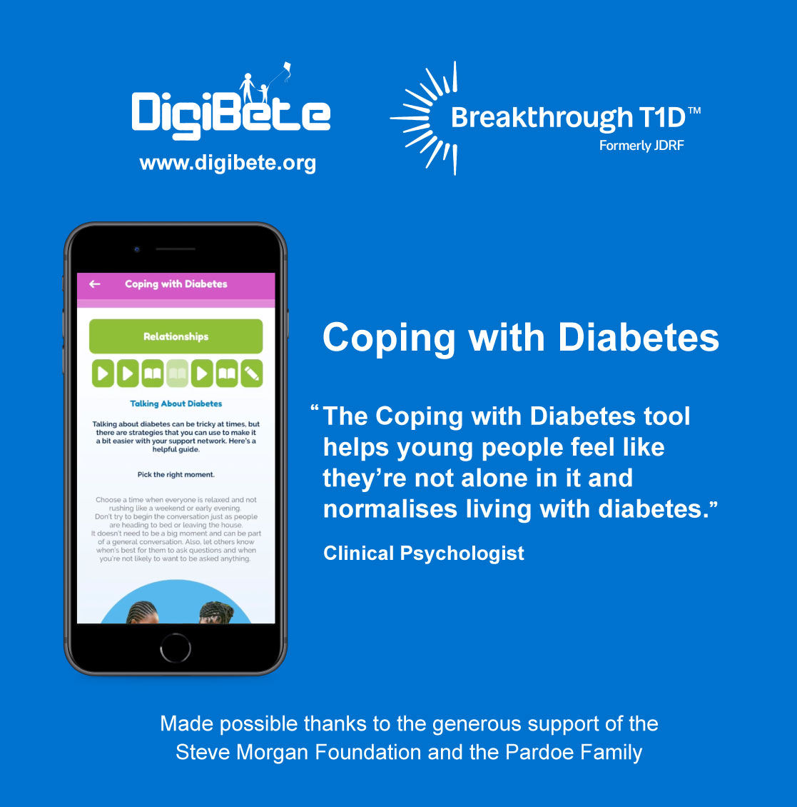 You Are Not Alone: Take a look at the Coping with Diabetes button this Mental Health Awareness Week