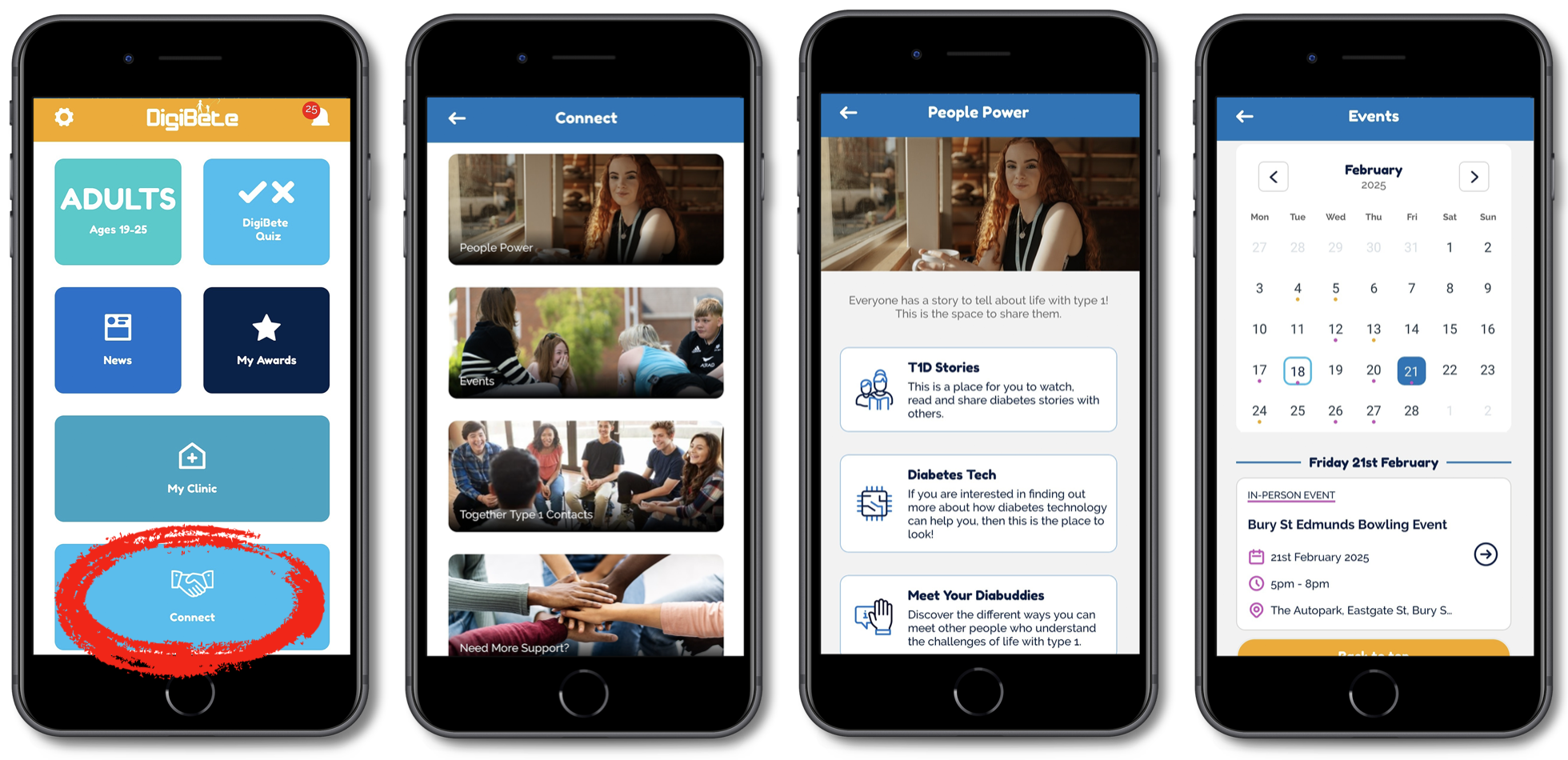 DigiBete and Together Type 1 Launch ‘Connect’ on the DigiBete App