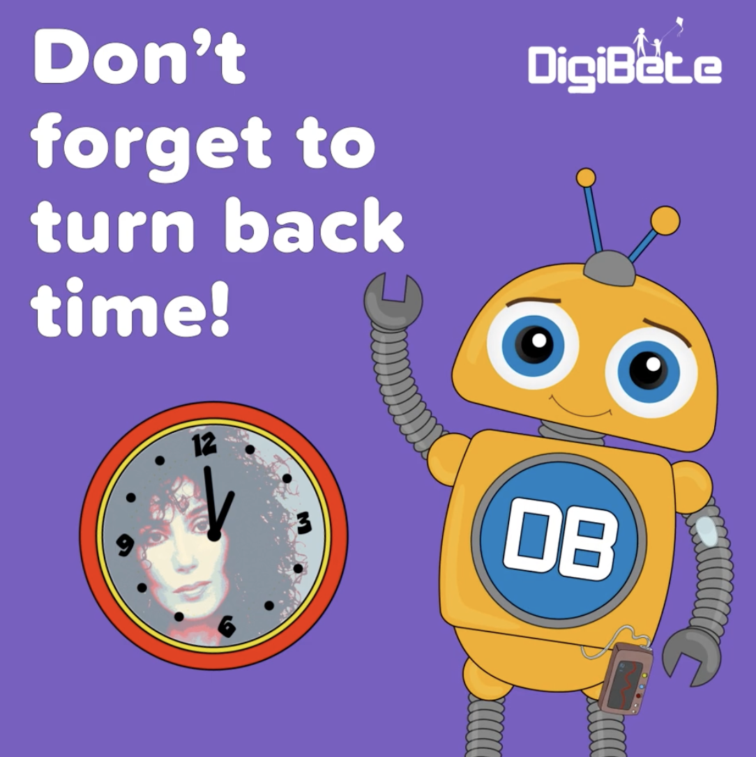 Remember the clocks go back 1 hour tonight.