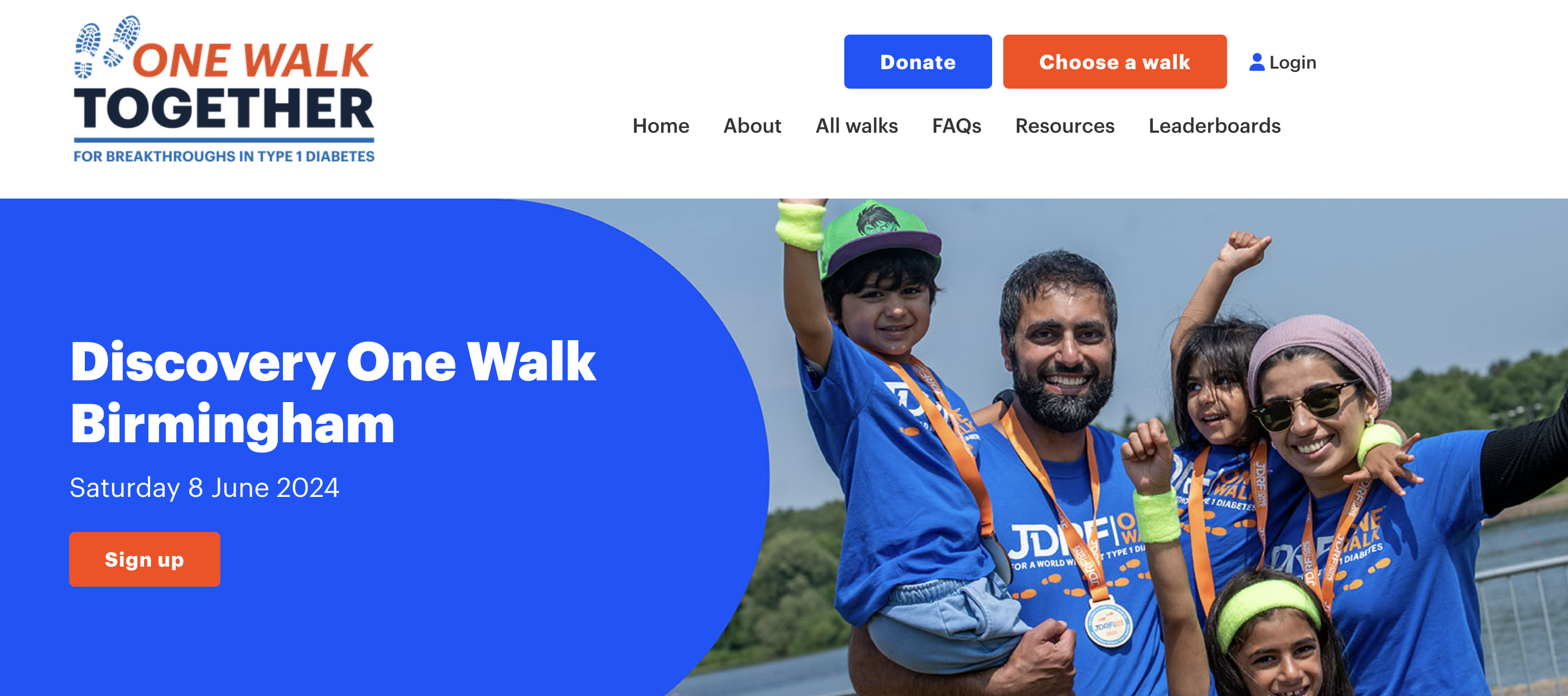 Join in with JDRF's Discovery One Walk in Birmingham
